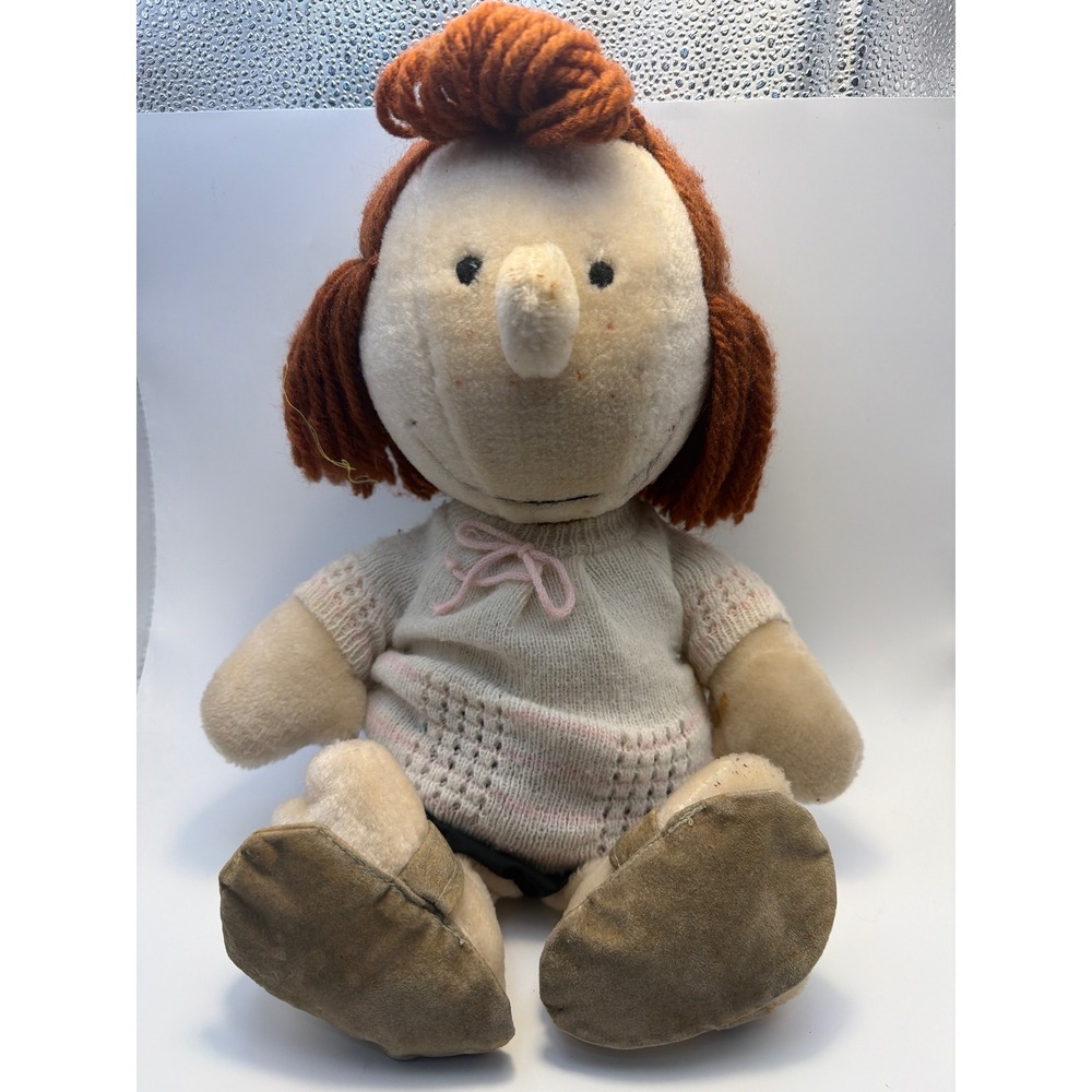 Vintage 1982 Peanuts Peppermint Patty Plush Doll 14" United Feature Syndicate